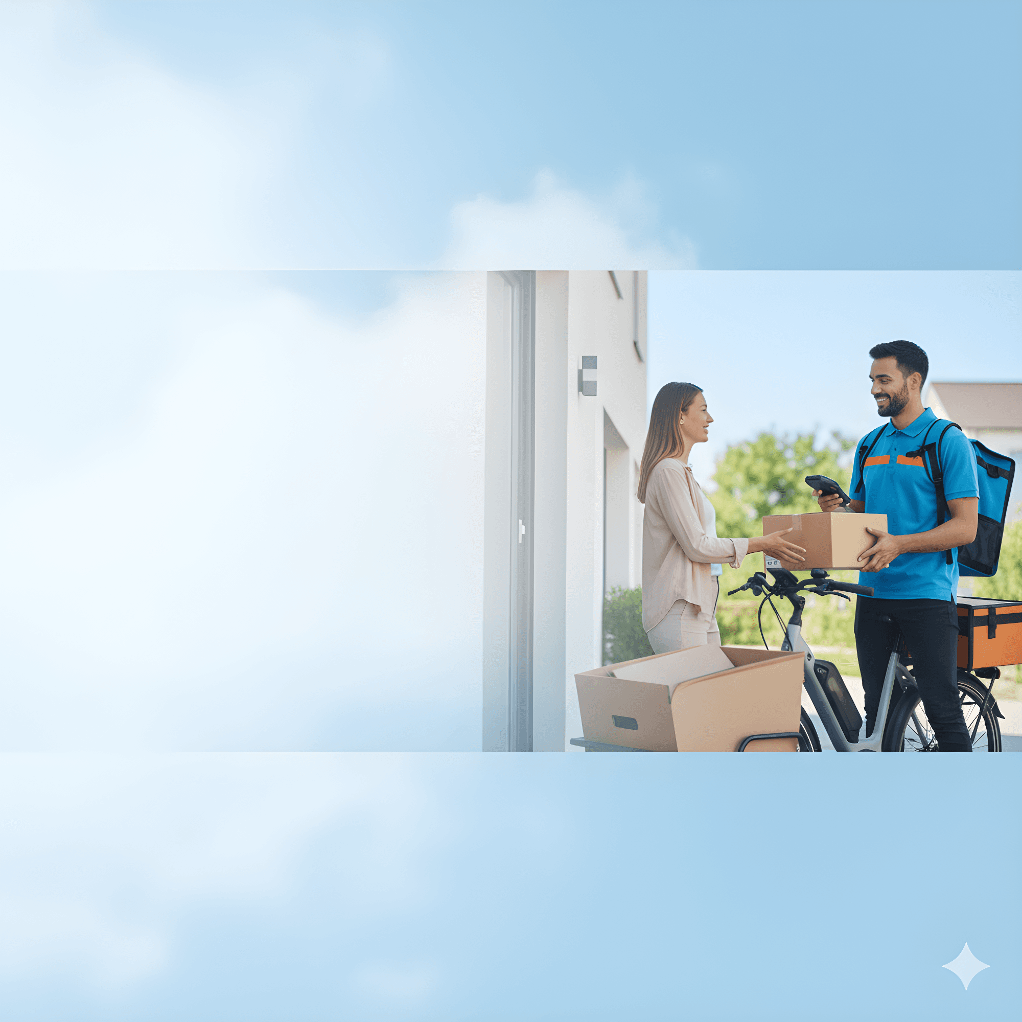 Doorstep delivery in progress